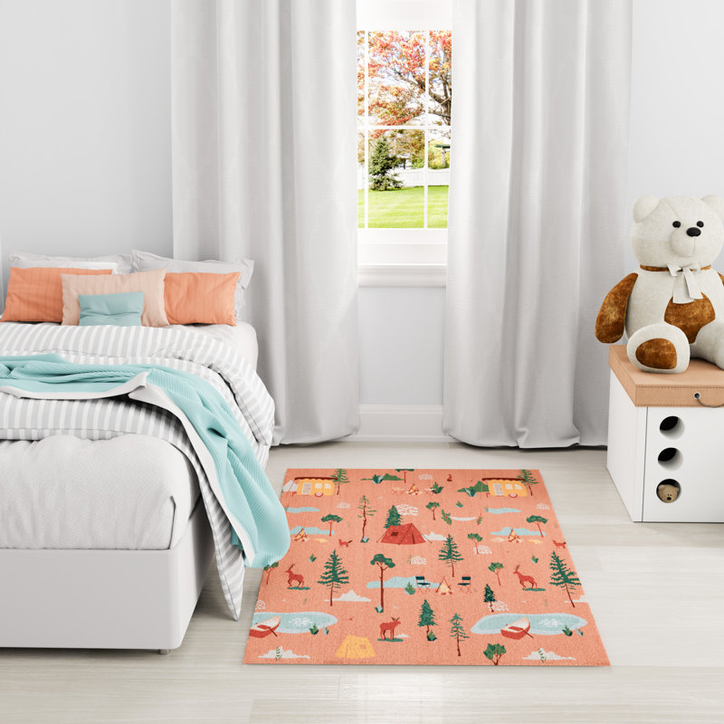 Tapis lavable à la machine pour enfants Imagination, Rectangle 4 pi x 6 pi
