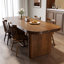 Modern and simple brown rectangular solid wood dining table