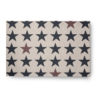 Tapis géométrique en chenille tissé à la machine en noir / beige / rouge foncé