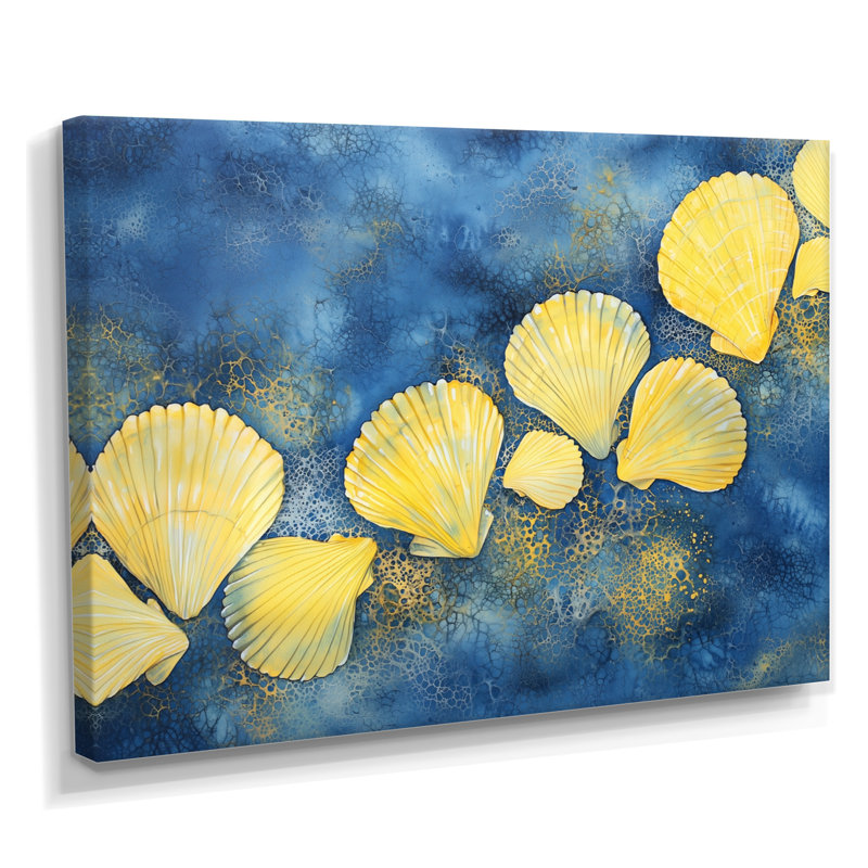 «Ethereal Cascade Of Seashells III - Seashells», reproduction sur toile, H 34 po x l 44 po, Toile tendue, Ne s’applique pas