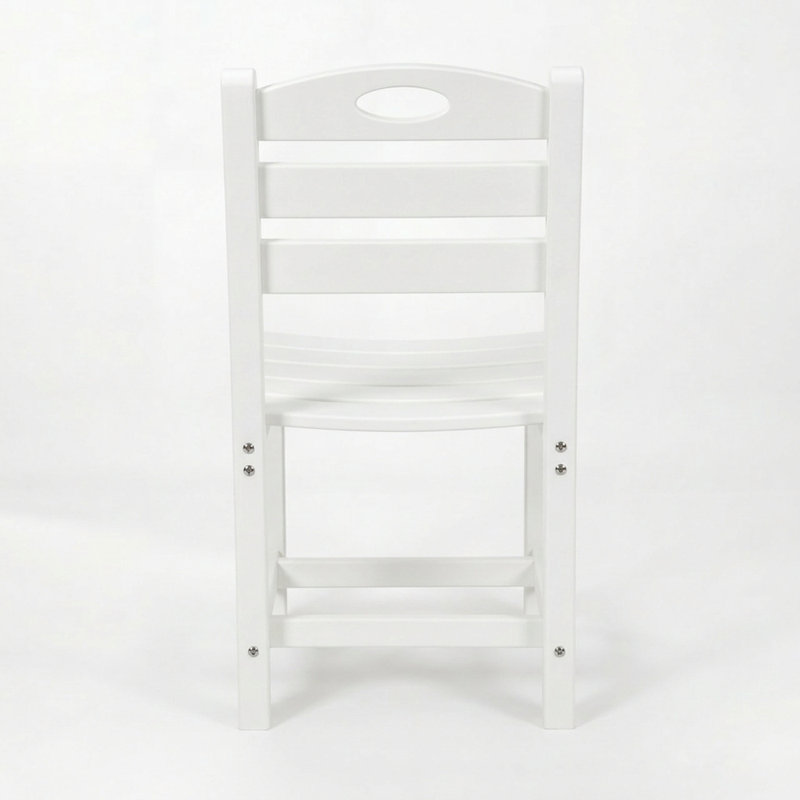 Ensemble de 2 chaises de salle à manger d'extérieur sans accoudoirs en PEHD, chaises d'appoint de patio toutes saisons pour la cour / terrasse / porche