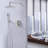 10" Brushed Nickle Roud Rain Shower Head And Handheld Shower Head Set-126618588