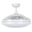 Ventilateur de plafond à pales rétractables 48 "avec lumière et télécommande Evo2, ventilateur de plafond moderne Fandelier, technologie de conception brevetée, pales plus épaisses, blanc-1324281681