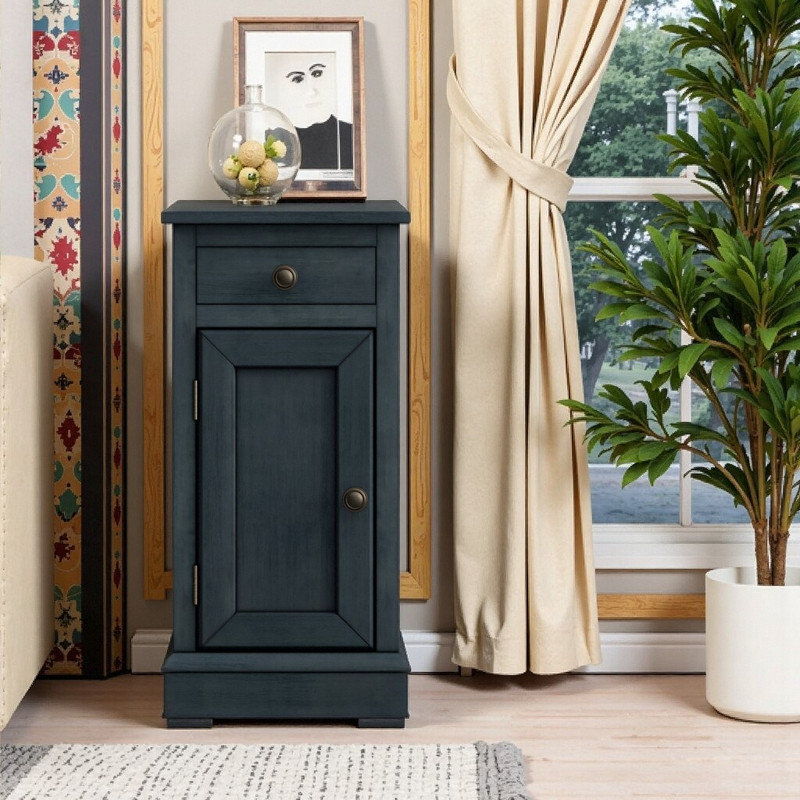 Table de bout en placage de bois massif de style traditionnel 11,75 po x 21,75 po x 24,25 po