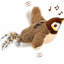 Jouet pour chat à ailes battantes - moineau rechargeable interactif avec sons de gazouillis, activé par le mouvement, 3 modes, pochette en peluche, peluche lavable pour chats d'intérieur (9,5 pouces)