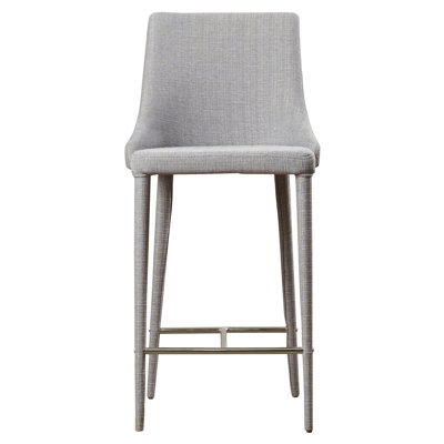 Adaurd Upholstered Counter Stool with Metal Frame