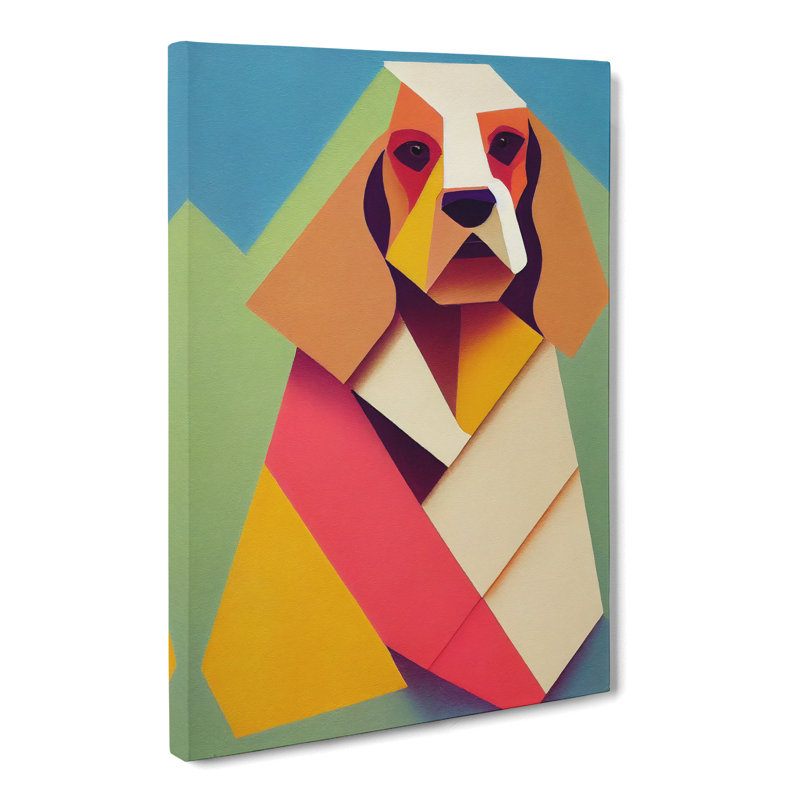 Cocker Spaniel Cubism - Wrapped Canvas, 60cm H x 40cm W x 3cm D