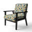 Soft Botanical Hues - Chaise d'appoint rembourrée à motif botanique et motif