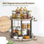 Organisateur Lazy Susan, étagère à épices rotative, organisateur de table tournante à 2 niveaux pour comptoir de cuisine et armoire-506879345
