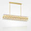 Lustre rectangulaire en cristal doré 54 po pour la salle à manger-421497282