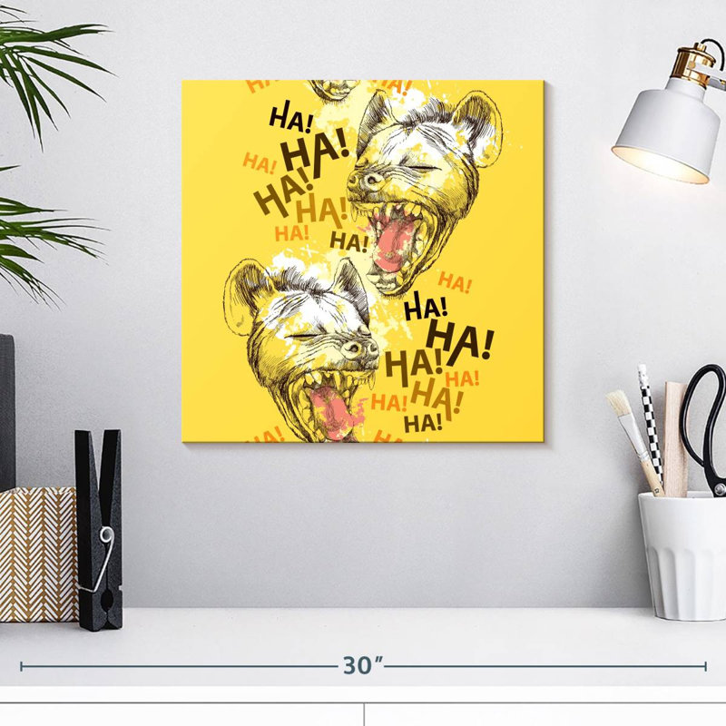 Crowle Laughing Hyenas, 16" H x 16" W