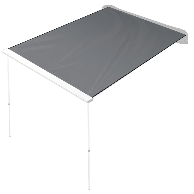 Yescom Polyester Gray Cover Retractable Patio Awning, 4.5' H x 6' L