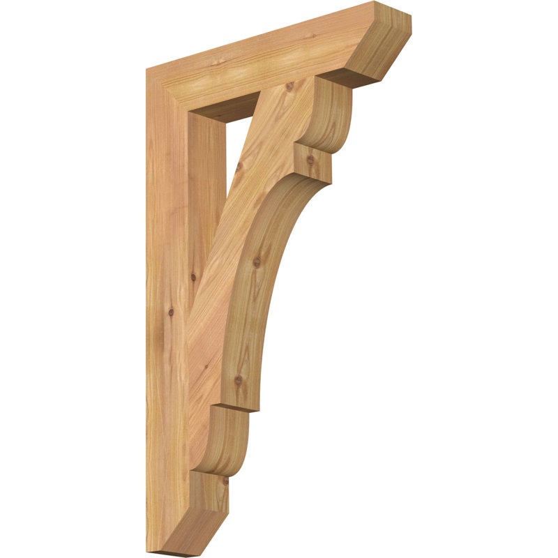 Support en bois / corbeau, Cèdre rouge de l'Ouest (lisse), H 30 po x l 3,5 po x P 18 po