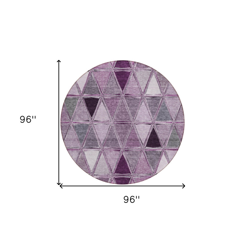Tapis d'intérieur lavable rond 8 pi Merlot