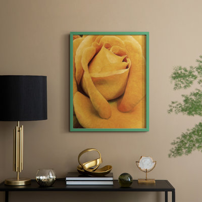 «Soft Flower Petals IV», reproduction encadrée - bois massif