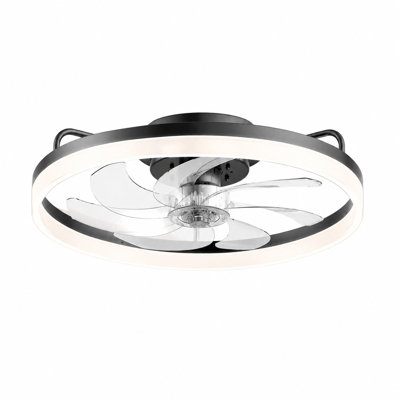 Ventilateurs de plafond 20 po avec lumières et télécommande, profil bas Fandelier