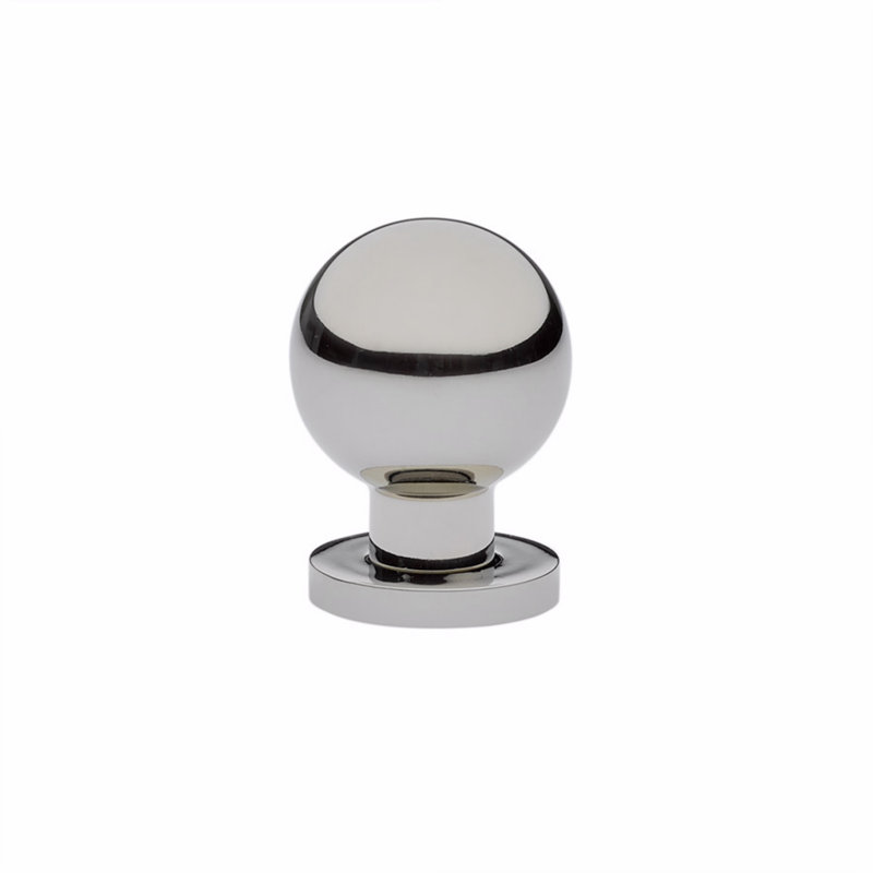 Emtek Globe Cabinet Knob 1-1/8", Polished Nickel