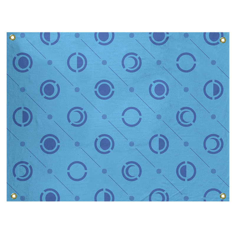Tapisserie, H 59 po x l 80 po, Sarcelle / bleu marine