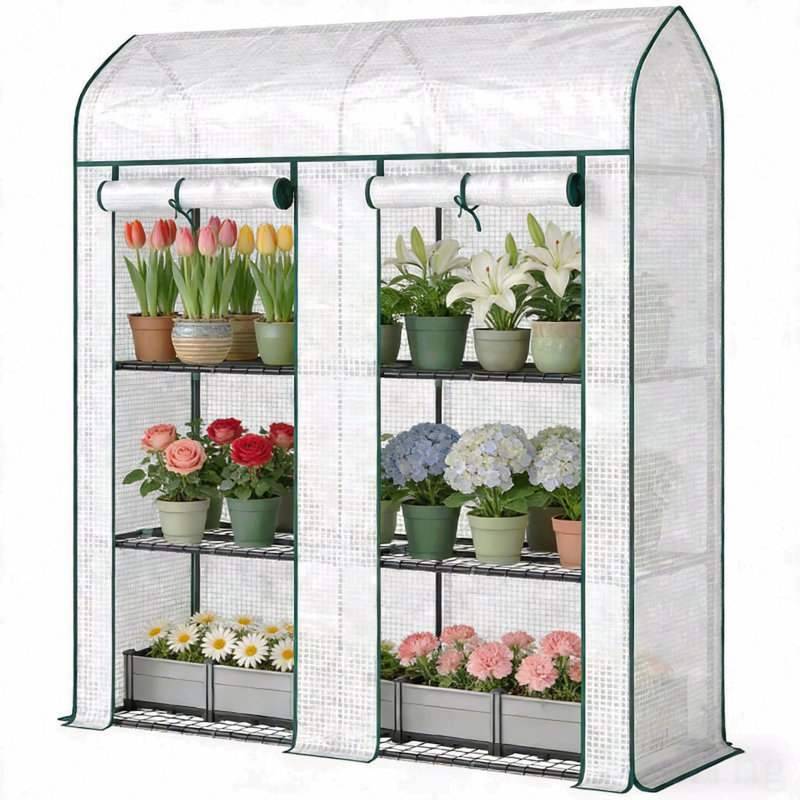 Portable Greenhouse,Spacious Mini Greenhouse, White