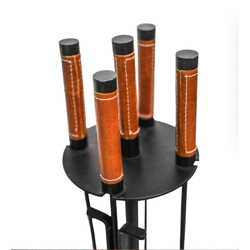 4-Piece Companion Fireplace Tool Set, Black