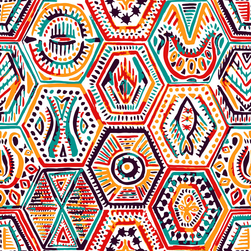 Modern Geometric Abstract Background - Wrapped Canvas Print, 76cm H x 76cm W x 3.8cm D