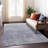 Machine Washable Indoor/Outdoor Xhevrie Denim Rug-1739084953