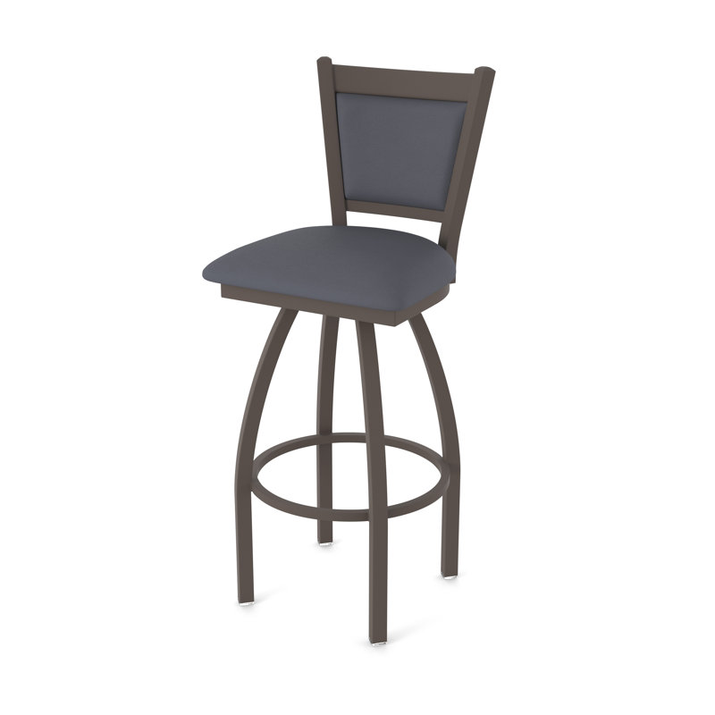 Tabouret pivotant Hadleigh, Tabouret de comptoir (siège d'une hauteur de 25 p, Vinyle - tempête Canter, Bronze