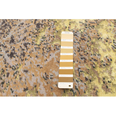 Tapis décoratif de conception unique 8 pi 2 po x 10 pi 5 po noué à la main New Age