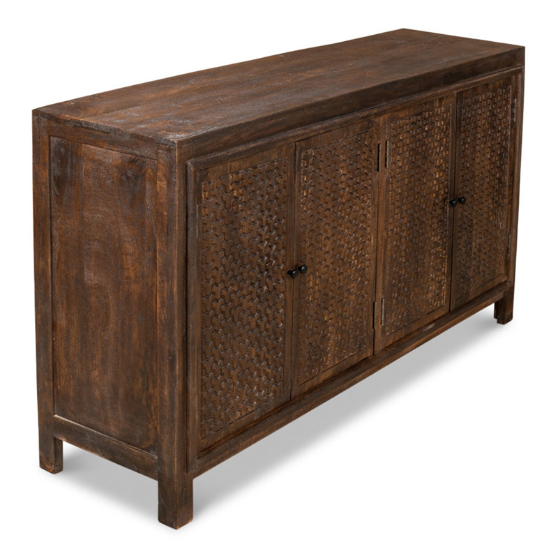 Battle Chainmail 64'' W Solid Wood Sideboard