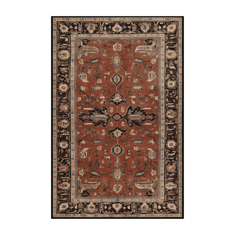 Tapis brun lavable à la machine, Rectangle 4pi x 6 pi