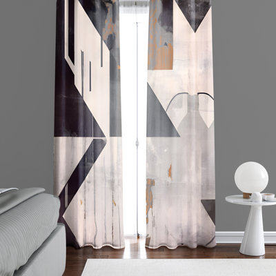 Amanullah Semi Sheer Curtain Panel Pair