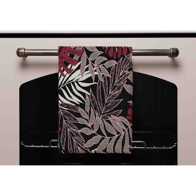 Cotton Floral Waffle Kitchen Towel