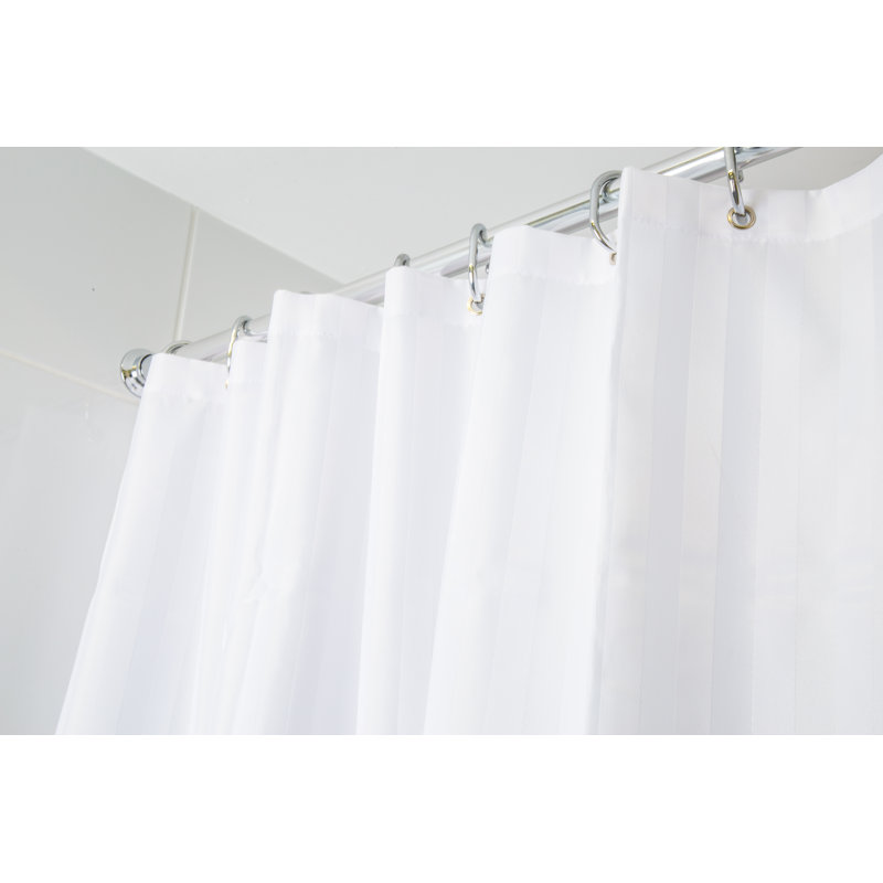 Shower Polyester Shower Curtain, White