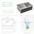 Undermount Kitchen Sink 16G Single Basin Kitchen Sink with Basket Strainer and Bottom Grid-124064481-131100090