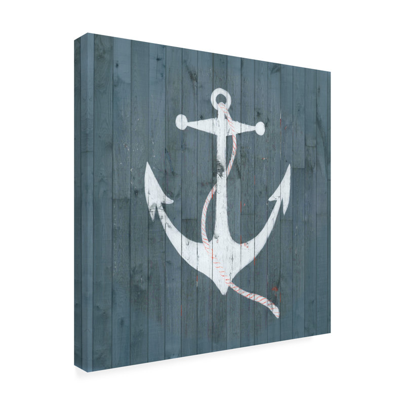 Toile d'extérieur Grace Popp «Nautical Plank IV», H 18 po x l 18 po x P 1,5 po