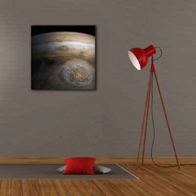  'Jupiter Storm Of The High North' by NASA Canvas Wall Art, 26" x 26"