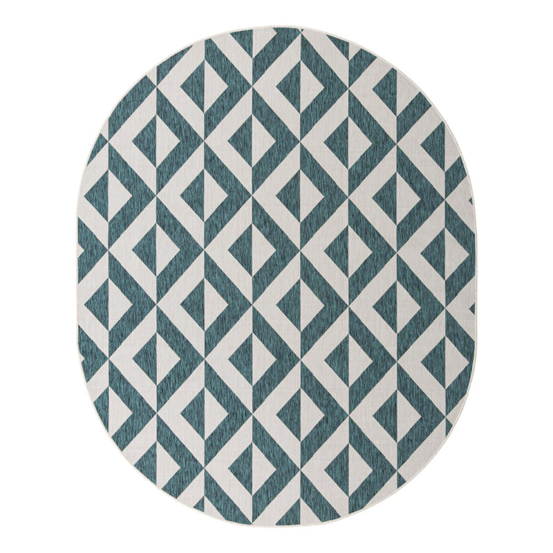 Drucilla Napa Indoor/Outdoor Rug, Oval 7'10" x 10'