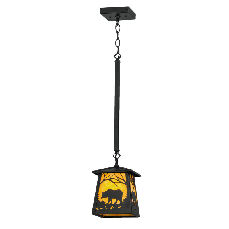 Rustic Lodge 1 - Light Black Lantern Pendant