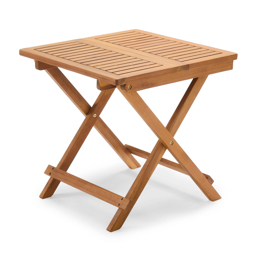 Square Acacia Outdoor Side Table , 50cm cm W 50cm cm D