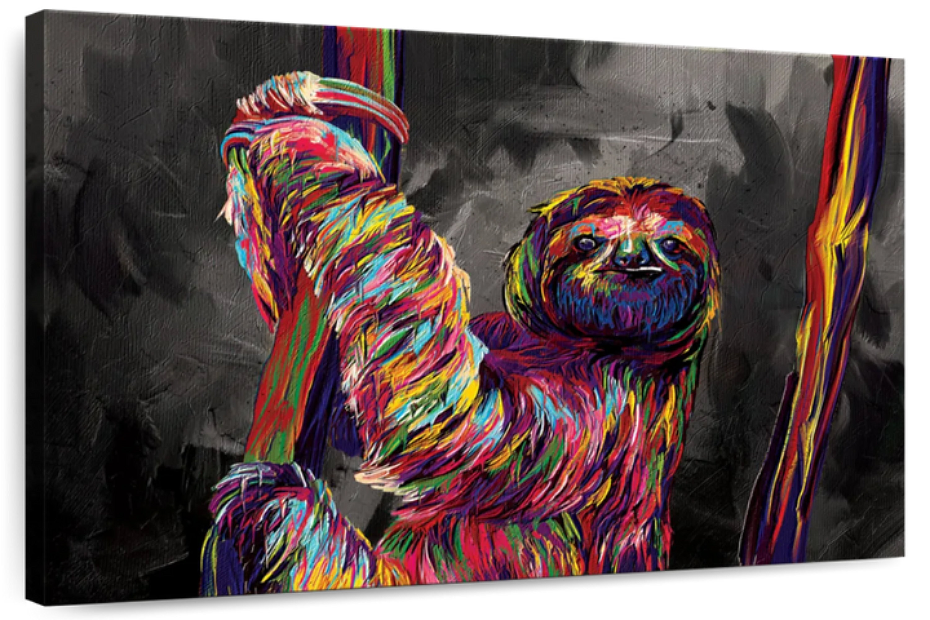 Ebern Designs Brampt Sloth Abstract Color | Wayfair