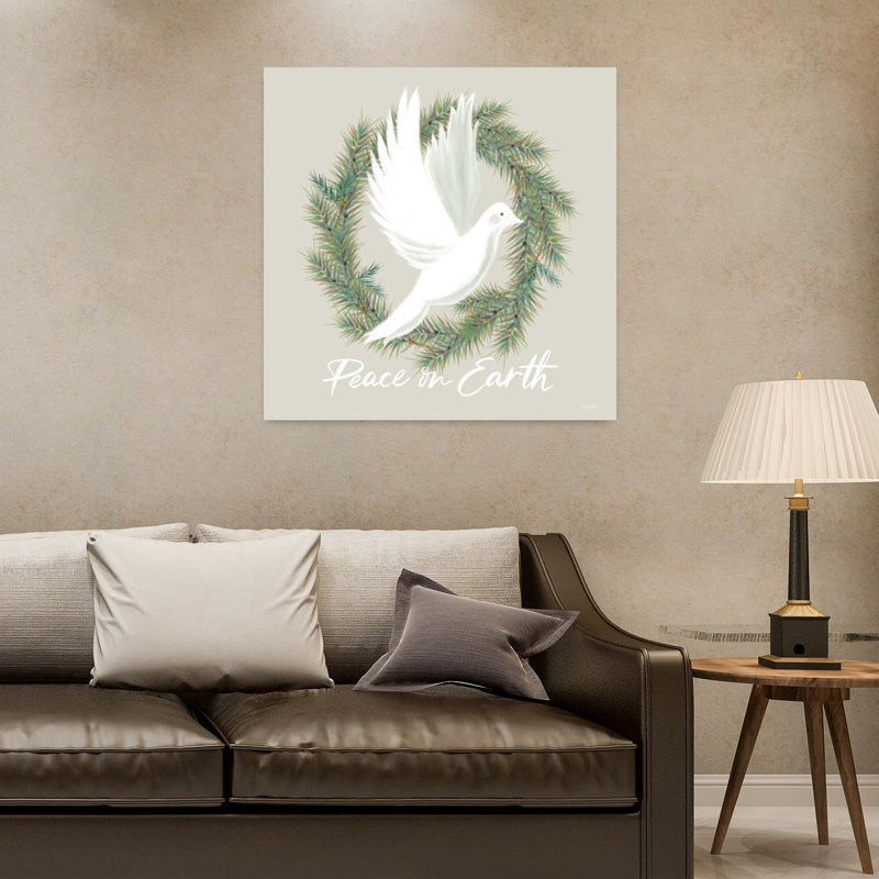 Peace on Earth Dove 1 Piece Wrapped Canvas Wall Art, 81.28cm H x 81.28cm W