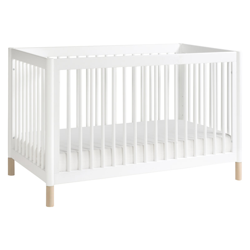 Gelato 4-in-1 Convertible Crib, White/Washed Natural