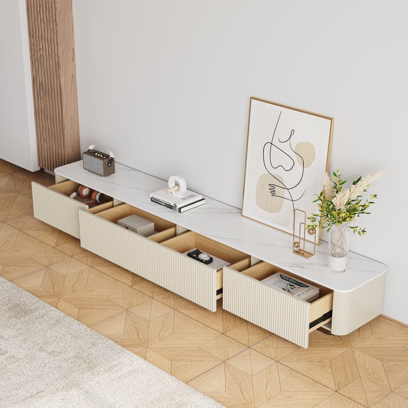 Armoire de rangement 94,5 po, 4 tiroirs, H 10,2 po x L 94,4 po x l 15,75 po