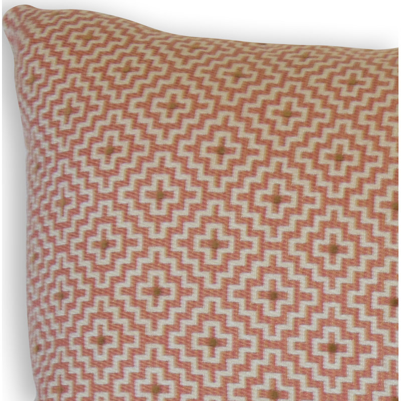 Beaulene Geometric Throw Pillow, Height(20") x Width(20"), Orange/Brown/Cream