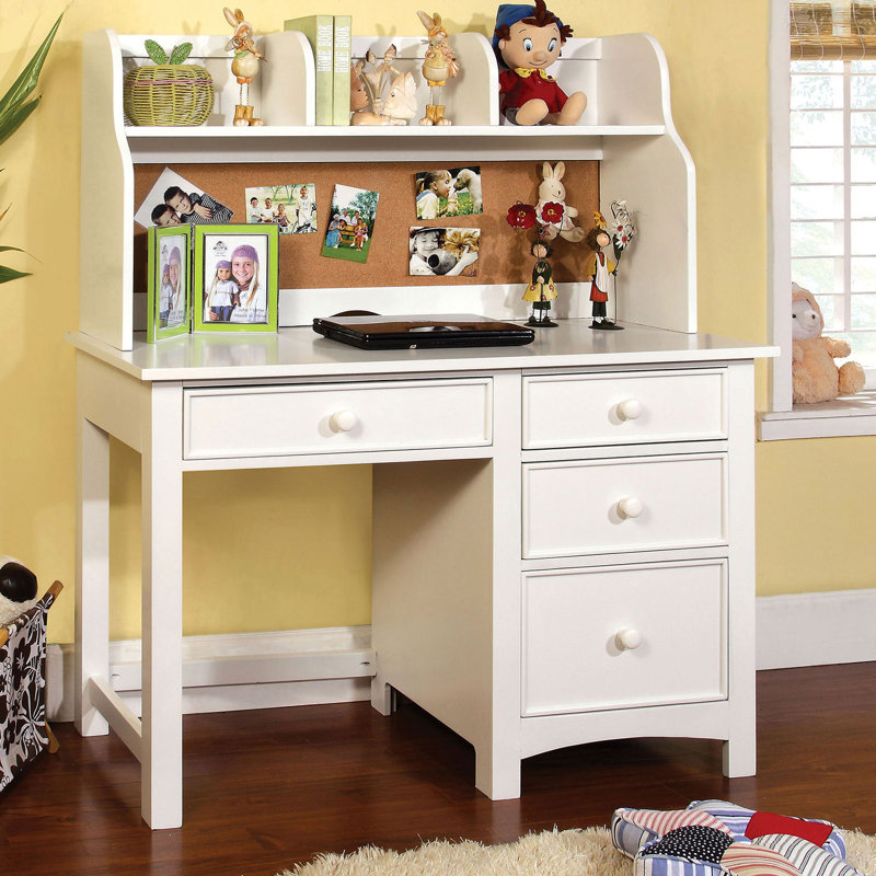 48.4" W Transitional Desk, White, White