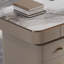 Bureau rectangulaire en pierre blanche + bois manufacturé + Barenia avec 8 tiroirs-997608968
