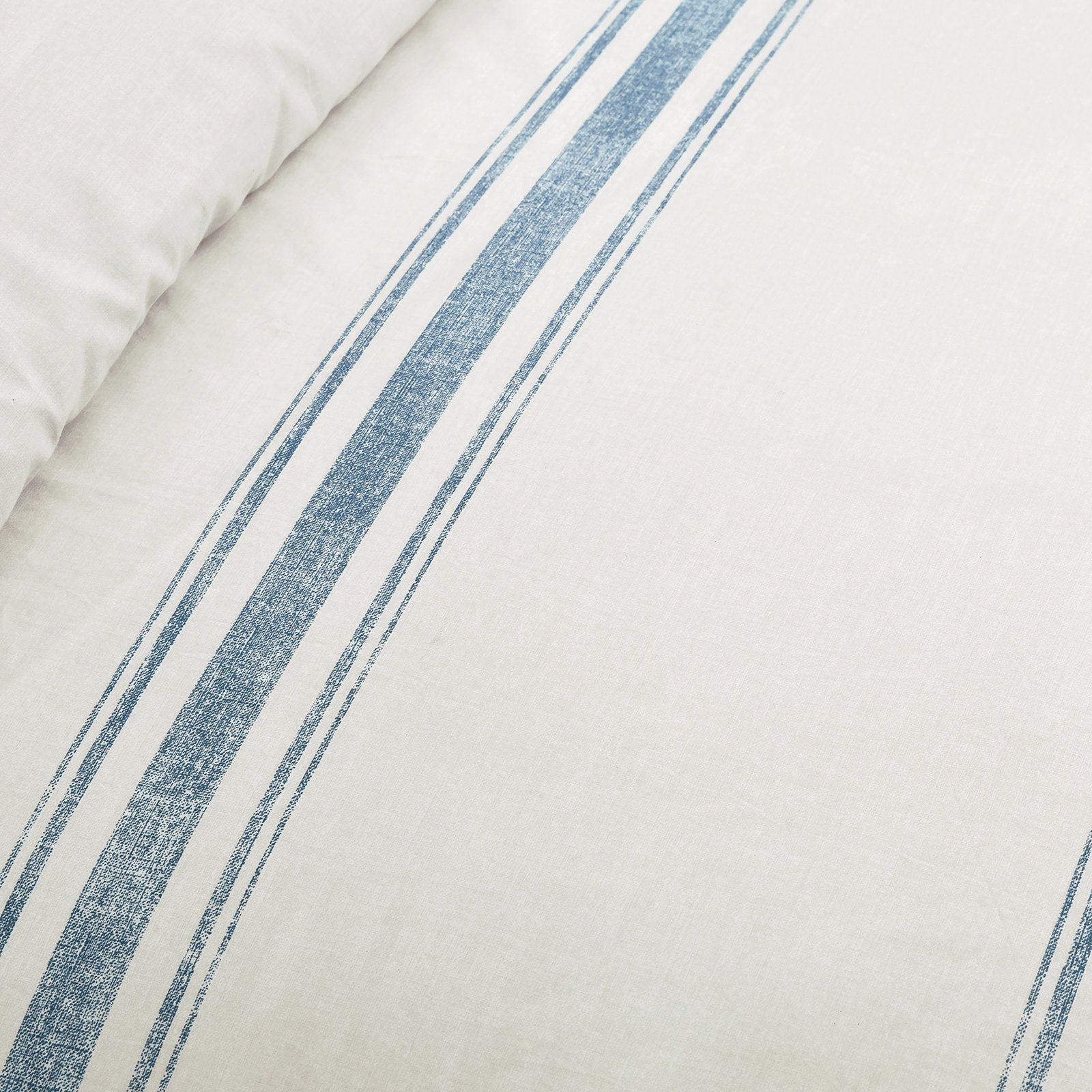 Standard Cotton 460 TC Reversible 3 Piece Duvet Cover Set, Blue, Queen Duvet Cover + Standard 2 Shams