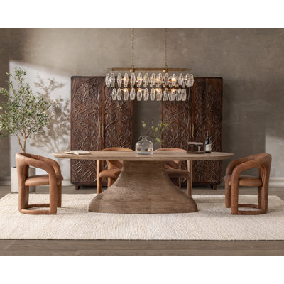 Amara Solid Wood Oval Dining Table