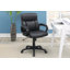 Chaise de bureau rembourrée à dossier standard, noir