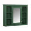 Armoire de rangement murale moderne avec miroir et 6 tablettes ouvertes, parfaite pour les salles de bain organisées et élégantes.-1251346320-1251346325